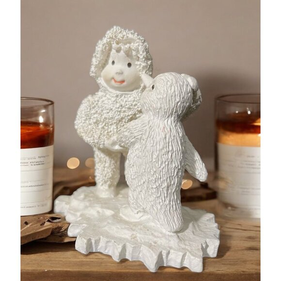 Vintage Snow Buddies Girl with Penguin Figurine - Picture 2 of 7